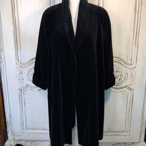 Dumas made in USA Vintage Black Velvet Evening Coat
